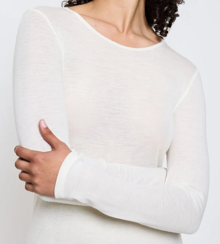 Triumph - Beauty Layers Long Sleeved Top Wool Ecru White