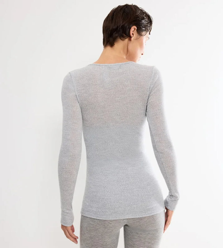 Triumph - Beauty Layers Long Sleeved Top Wool Medium Grey Melange