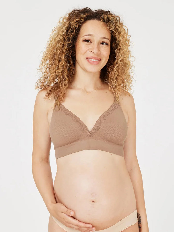Cake Maternity - Tutti Fruitti Busty Wireless Foam Plunge Bra Mocha