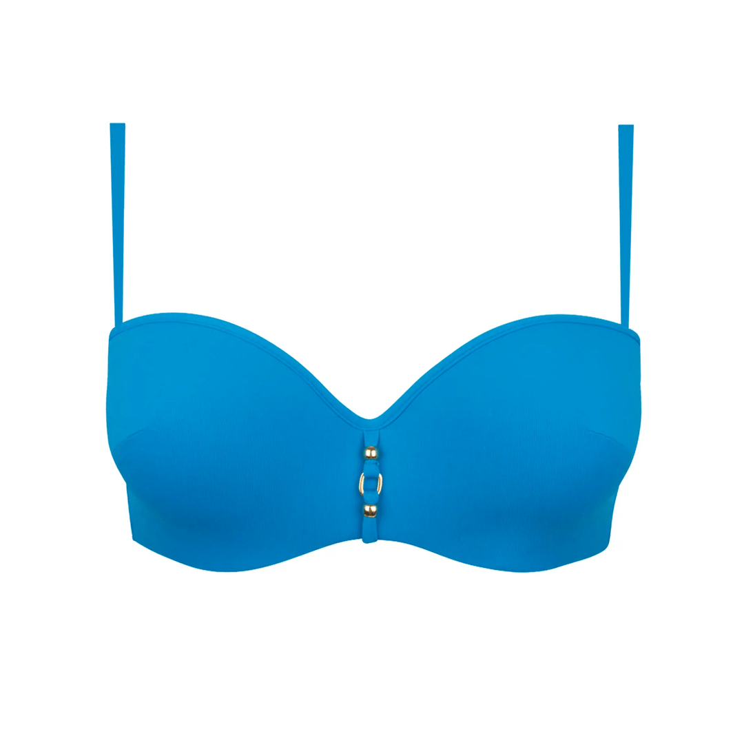 Lise Charmel - Beaute Pure Cropped Bustier Bleu Beaute Balcony Bikini Lise Charmel Swimwear 