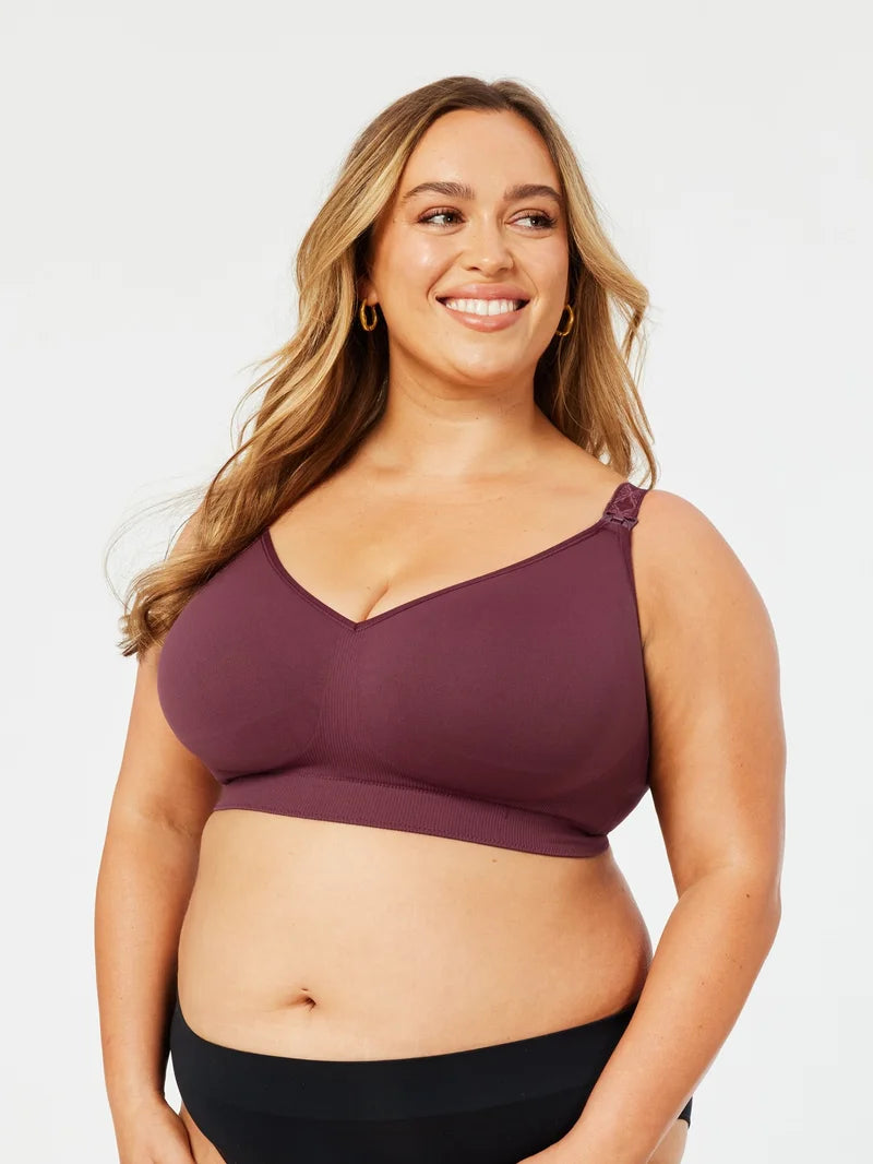 Cake Maternity - Popping Candy Seamless Wire-free Maternity & Nursing Bra Plum