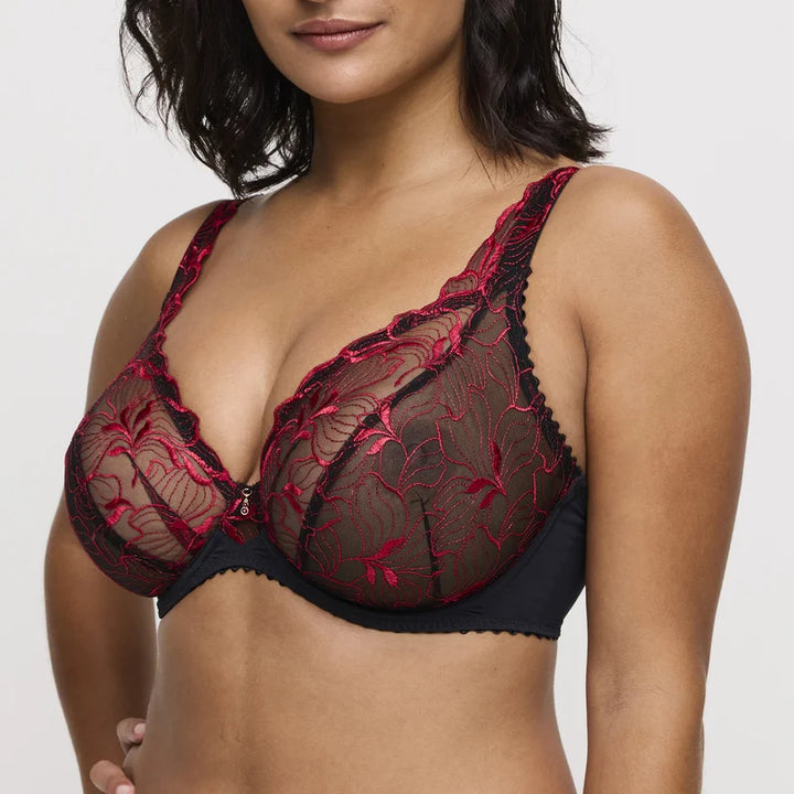 Primadonna - Springdale Plunge Bra Black Rose