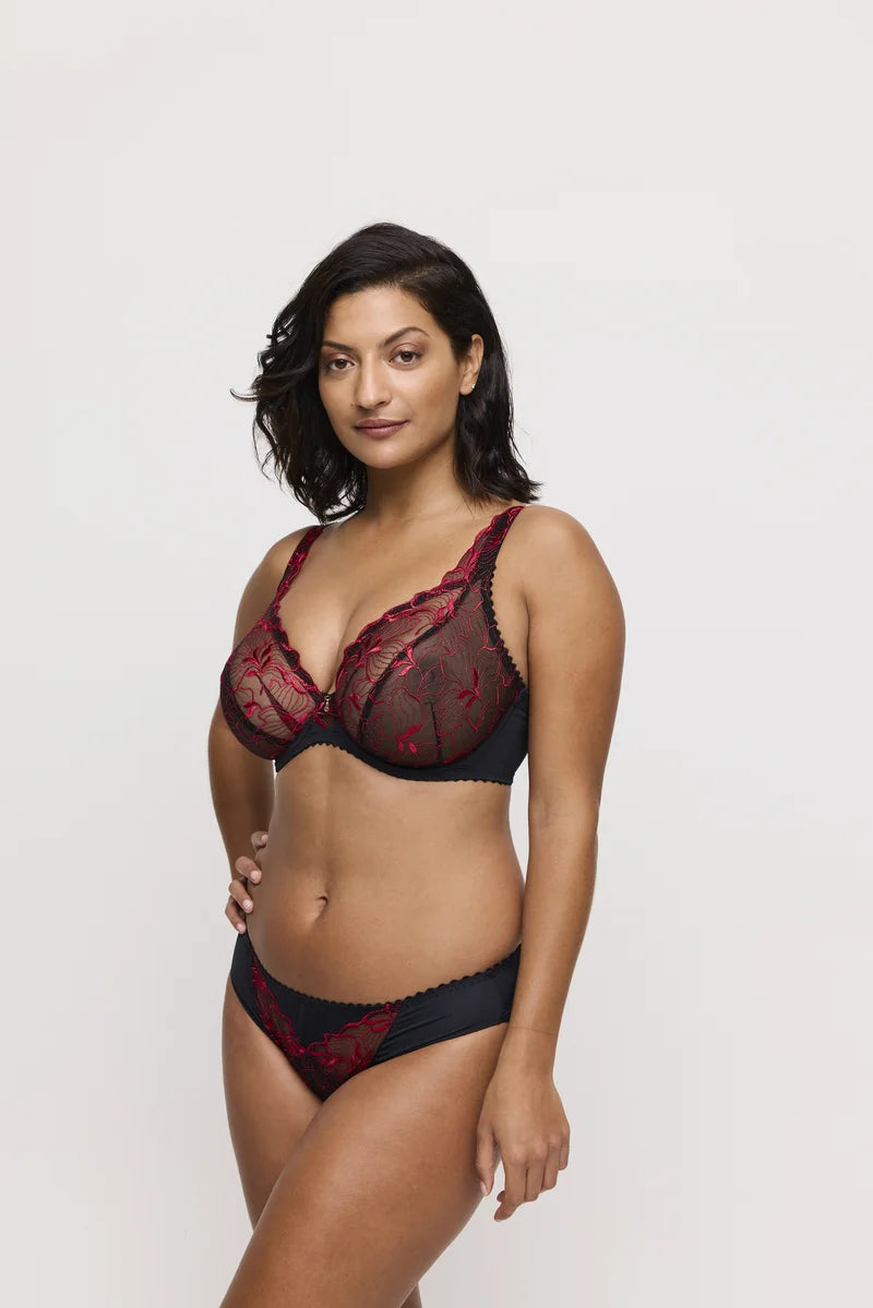 Primadonna - Springdale Plunge Bra Black Rose