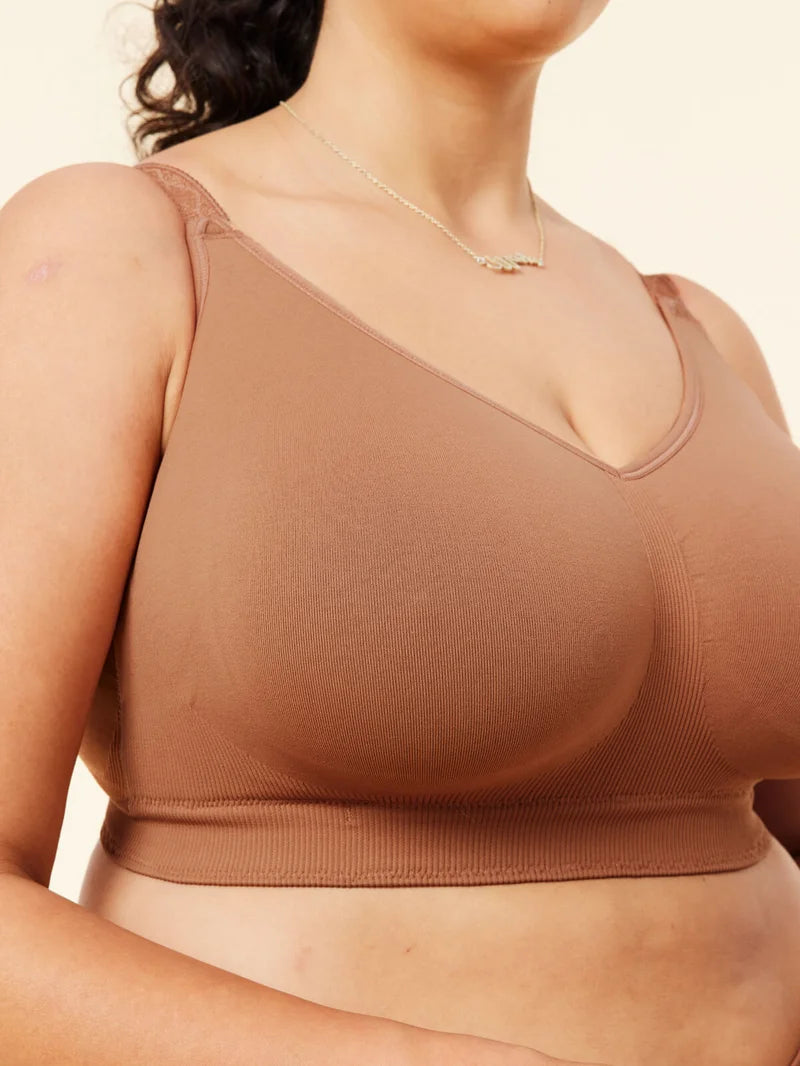 Sugar Candy - Basic Seamless Wire Free Bralette Clay