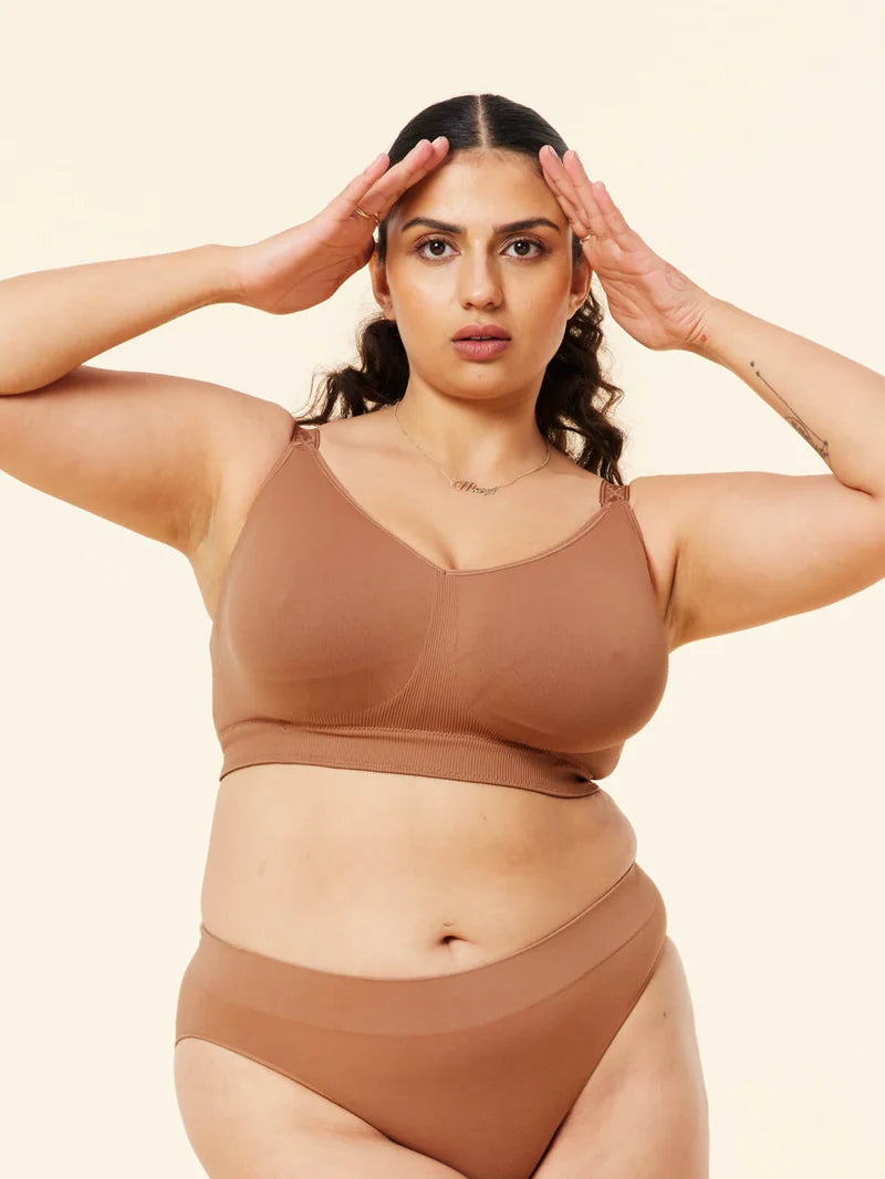 Sugar Candy - Basic Seamless Wire Free Bralette Clay