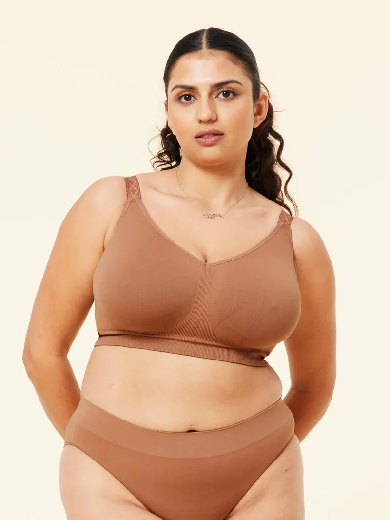 Sugar Candy - Basic Seamless Wire Free Bralette Clay