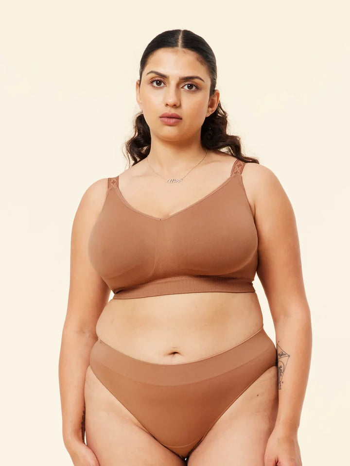 Sugar Candy - Basic Seamless Wire Free Bralette Clay