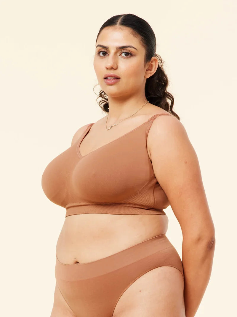 Sugar Candy - Basic Seamless Wire Free Bralette Clay