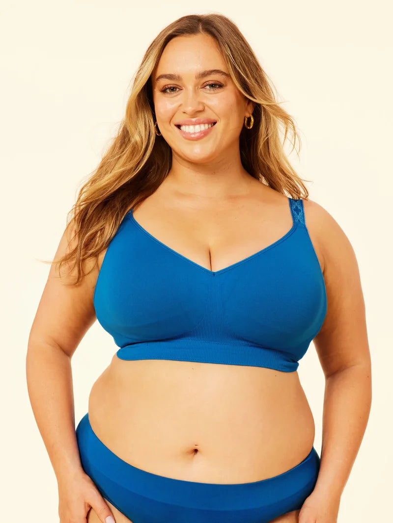 Sugar Candy - Basic Seamless Wire Free Bralette Cobalt Blue