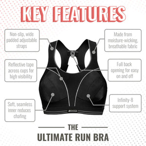 Shock Absorber - Ultimate Run Bra White/Silver