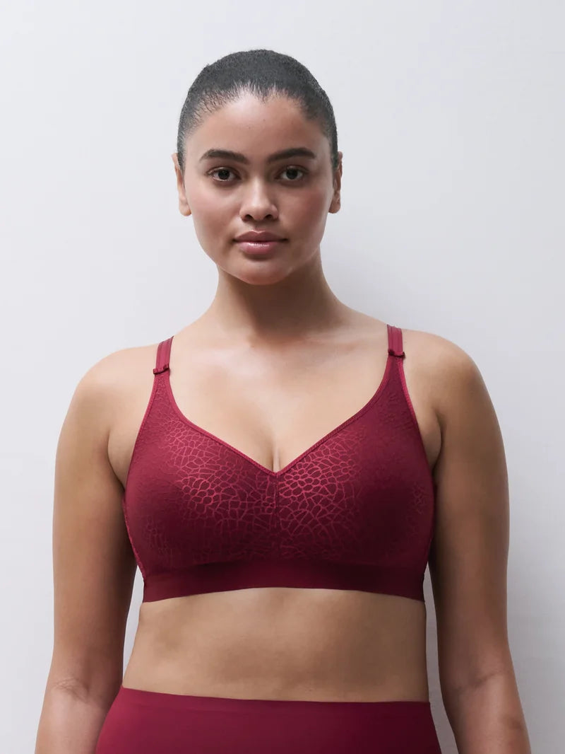 Chantelle - C Magnifique Wirefree Support Bra Red Raspberry / Sedona