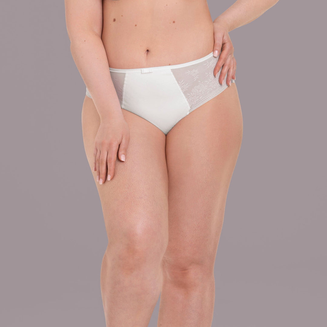 Rosa Faia Rosemary High-Waist Briefs+ - White Full Brief Rosa Faia 