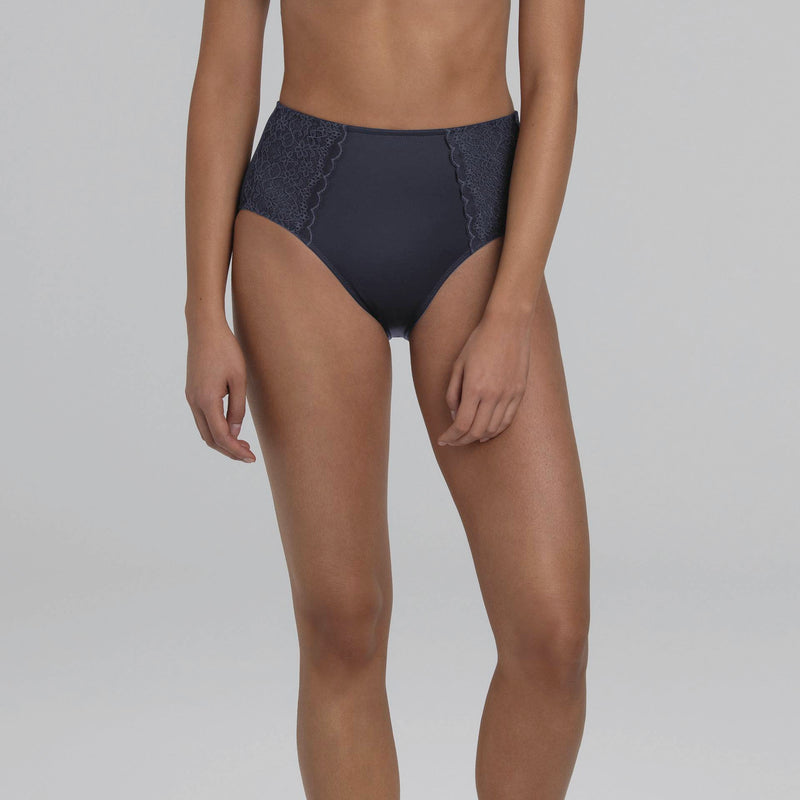 Anita - Havanna High-Waist Briefs Shadow Blue
