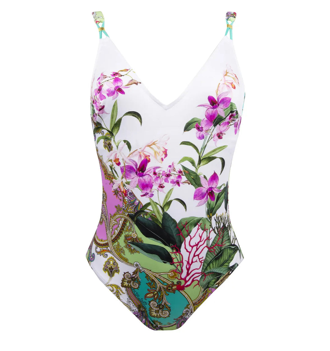 Lise Charmel - Splendeur Orchidee 논와이어 수영복 Pink Orchidee Unwired Swimsuit Lise Charmel Swimwear