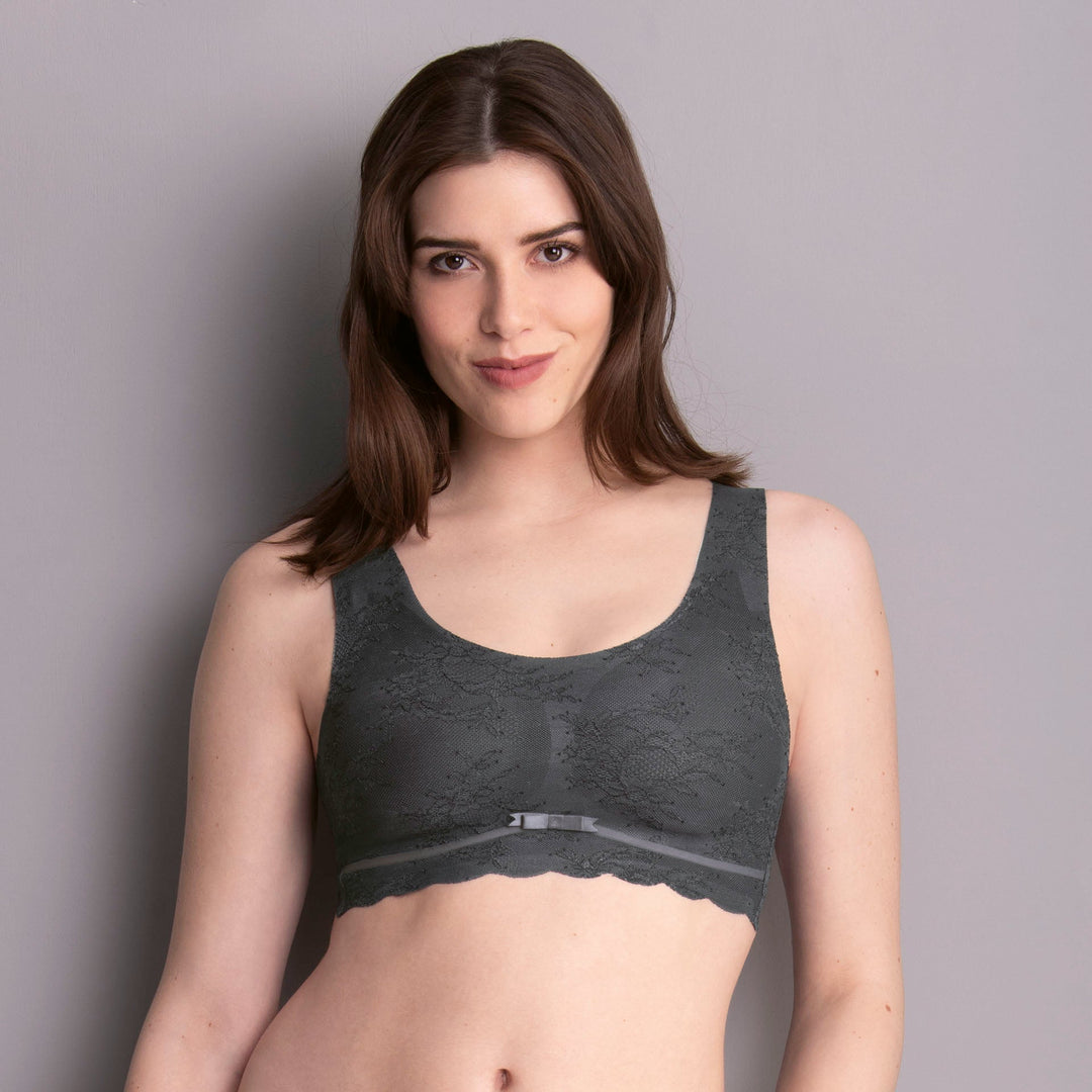 Anita Essentials カップ付きレースブラ - Anthracite Soft Bra Anita