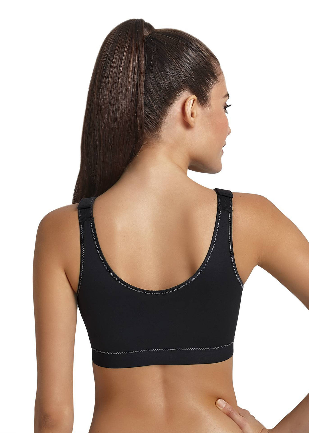 Anita Active Frontline Front Closure Sports Bra - Black Sports Bra Anita 