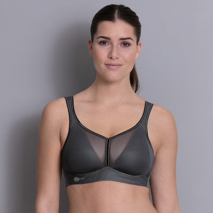 Anita Active Air Control Sports Bra With Padded Cups - Anthracite Sports Bra Anita Active 
