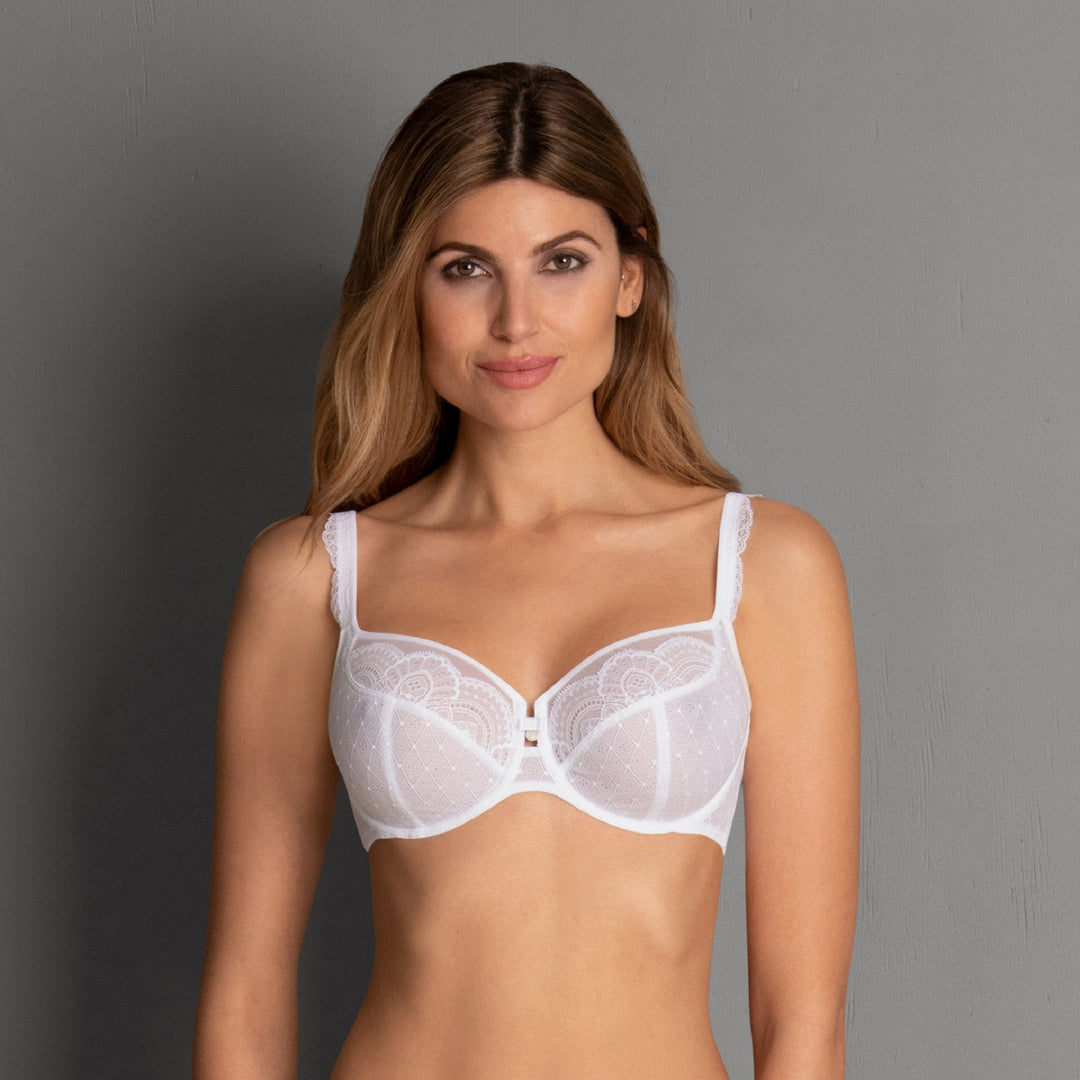 Rosa Faia Selma Underwired Bra - White Full Cup Bra Rosa Faia 