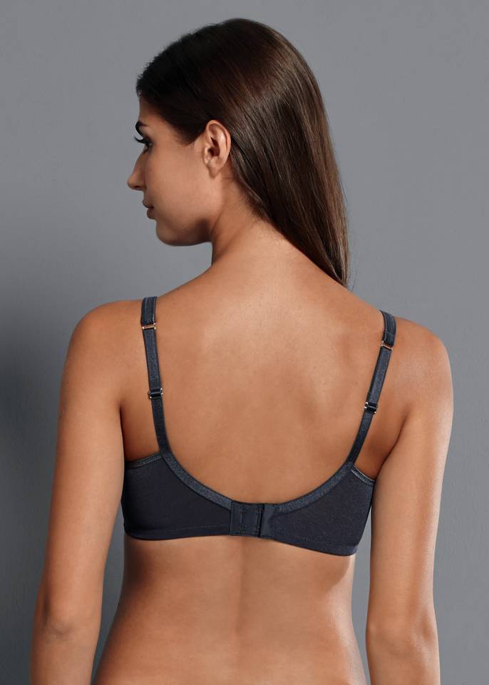 Rosa Faia - Fleur Soft Bra With Padded Cups Anthracite