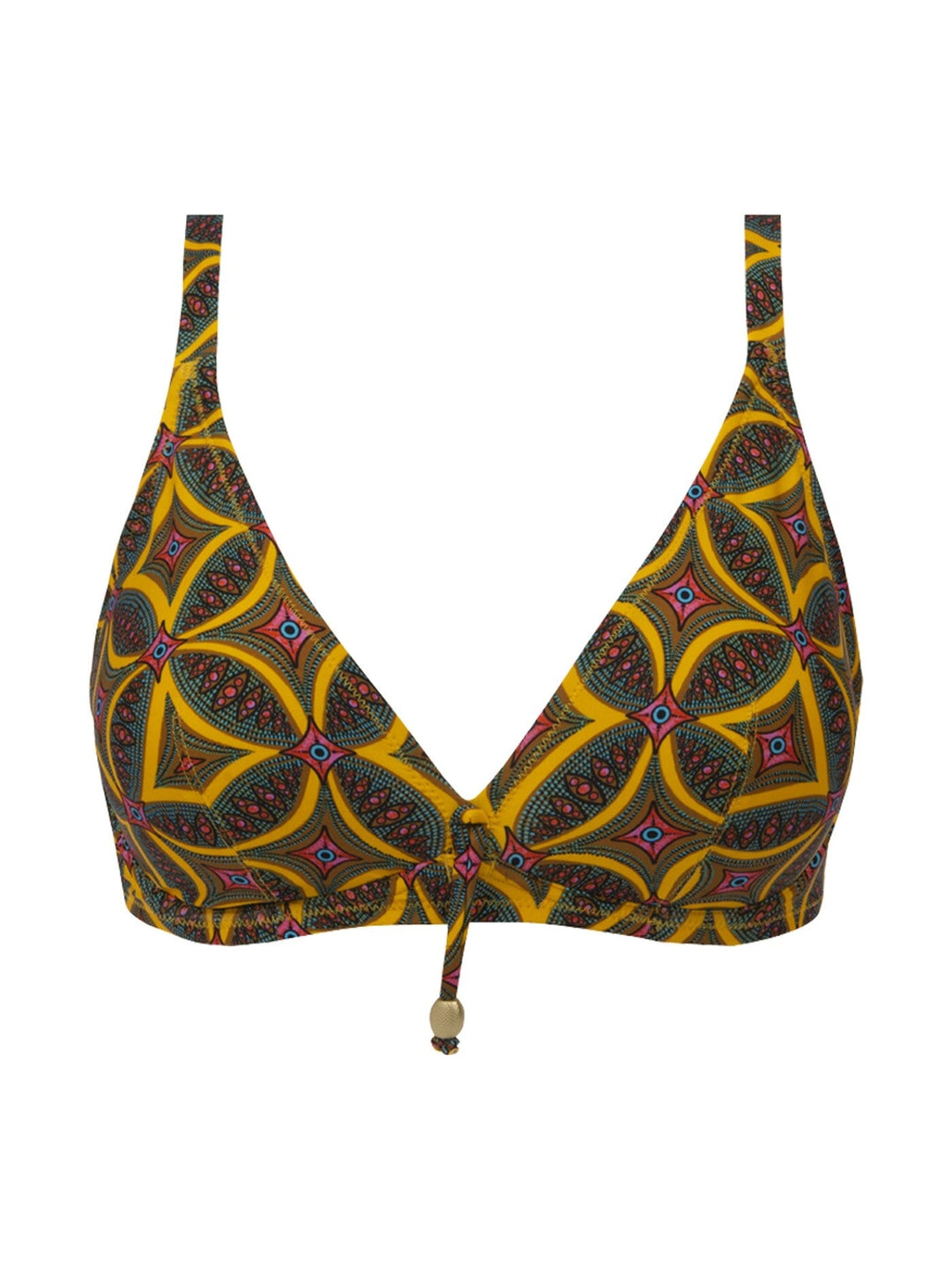 Antigel by Lise Charmel - La Muse Africa ホルター アンダーワイヤー ビキニトップ Jaune Plunge Bikini Antigel by Lise Charmel Swimwear