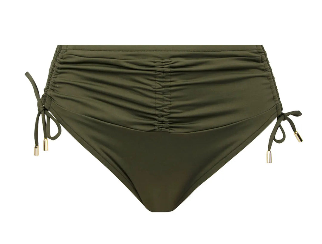 Lise Charmel - Slip bikini classico con drappeggio sublime Kaki Piping Slip bikini Lise Charmel Costumi da bagno