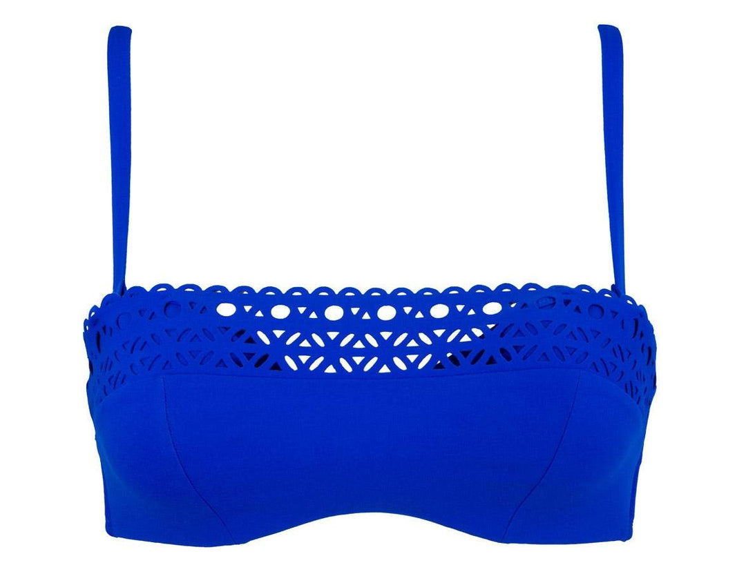 Lise Charmel - Ajourage Couture Padded Strapless Bikini Blue Strapless Bikini Lise Charmel Swimwear 