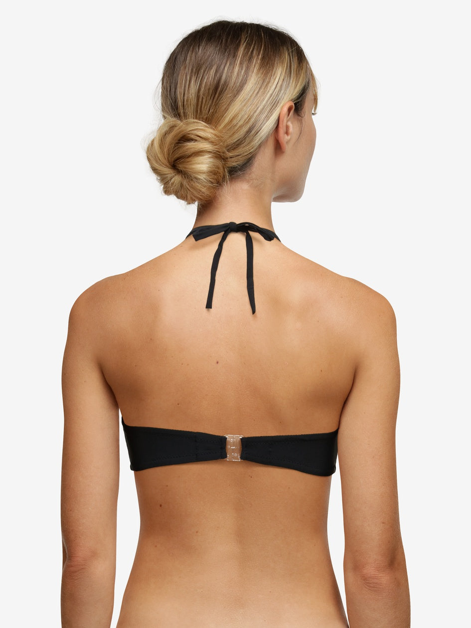 Chantelle Inspire Bandeau T-Shirt Bikini Top - Bikini de copa completa negro Chantelle Swim