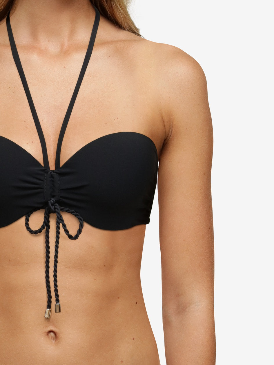 Top bikini con t-shirt a fascia Chantelle Inspire - Bikini nero a coppa intera Chantelle Swim