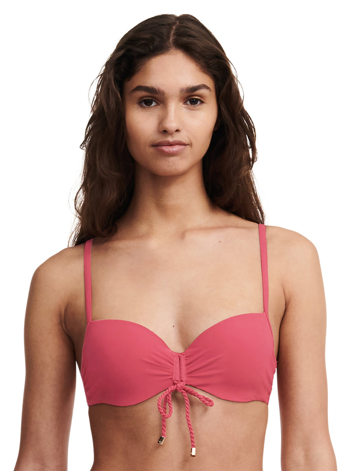 Chantelle 水着 Inspire Half-Cup Memory Bra - Garnet Red Half Cup Bikini Chantelle