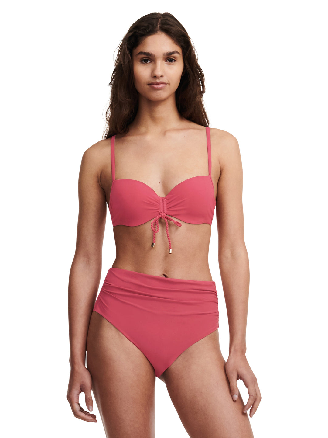 Chantelle 水着 Inspire Half-Cup Memory Bra - Garnet Red Half Cup Bikini Chantelle