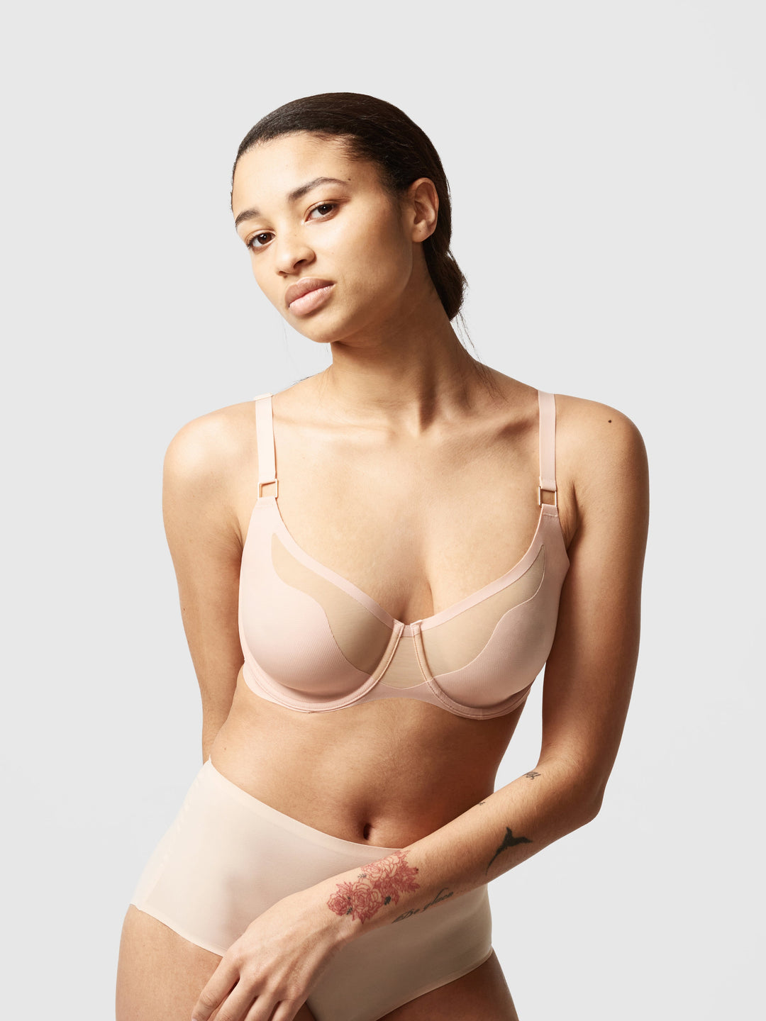 Reggiseno modellato Chantelle Pure Light Coprente - Reggiseno modellato beige dorato Chantelle