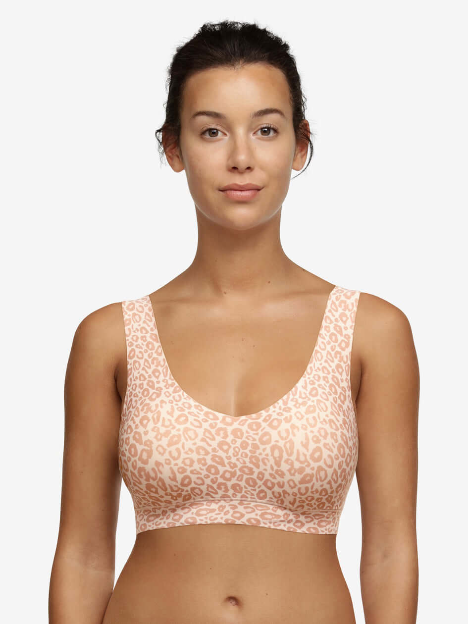 Chantelle Softstretch Padded Top - Leo Neutral Print Soft Bra Chantelle 