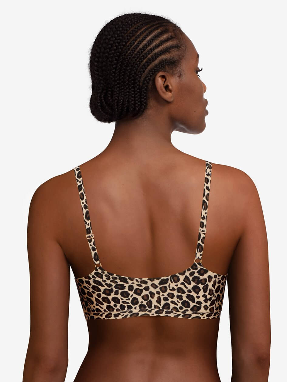 Chantelle Soft Stretch Padded Bralette - Leopard Print Padded Bra Chantelle