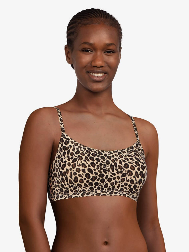 Chantelle Soft Stretch Padded Bralette - Leopard Print Padded Bra Chantelle