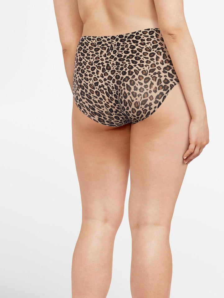 Chantelle Braguitas de cintura alta con elasticidad suave - Braguitas altas con estampado de leopardo Chantelle