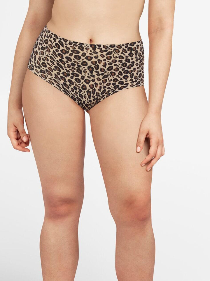 Slip a vita alta elasticizzato morbido Chantelle - Slip alto con stampa leopardata Chantelle