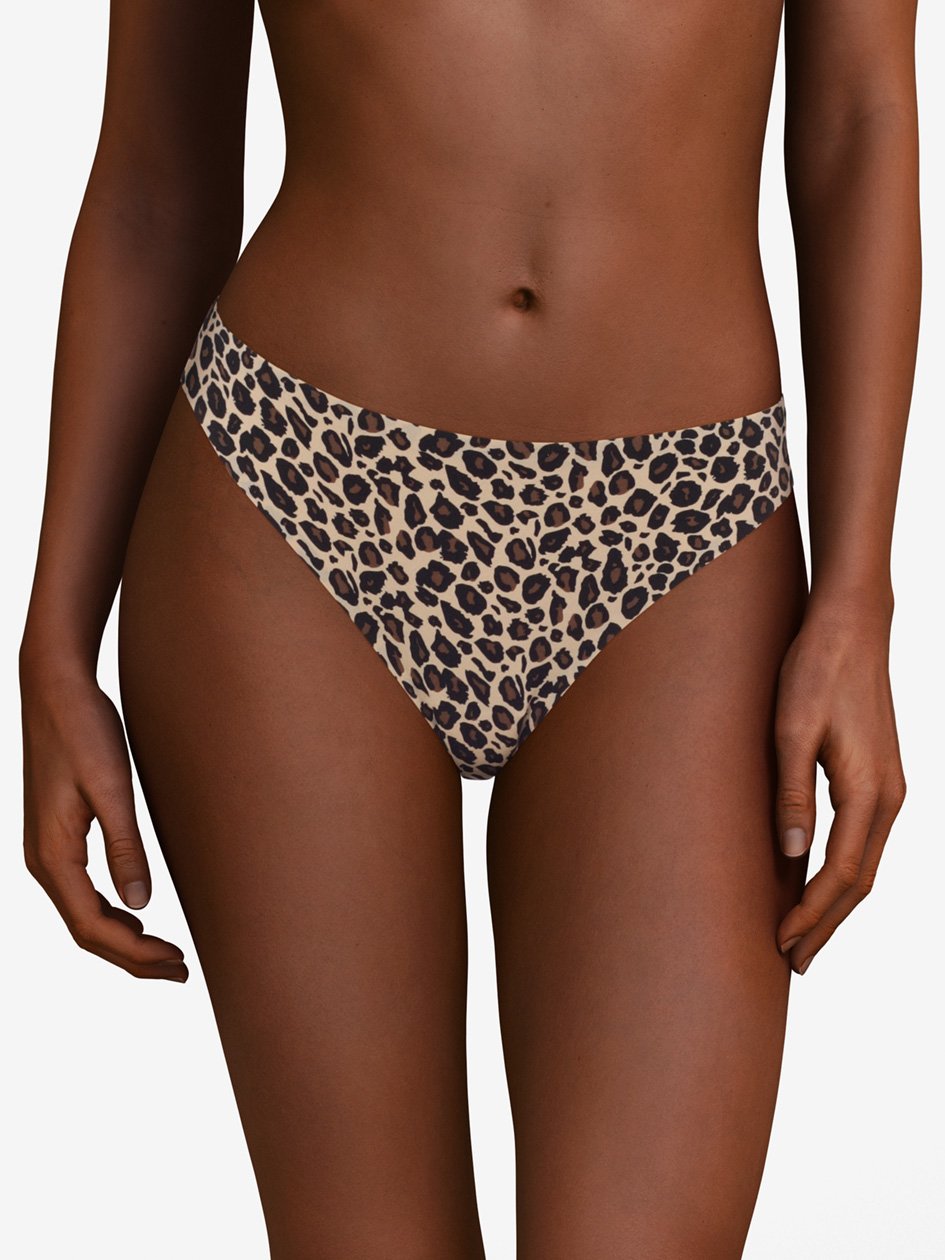 Chantelle Soft Stretch Thong - Leopard Print Thong Chantelle