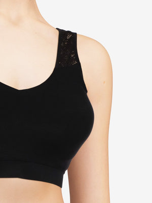 Chantelle Softstretch gepolstertes Top Spitze – Schwarzer Soft-BH Chantelle