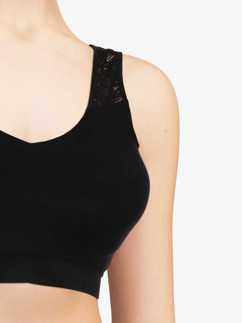 Chantelle Softstretch gepolstertes Top Spitze – Schwarzer Soft-BH Chantelle
