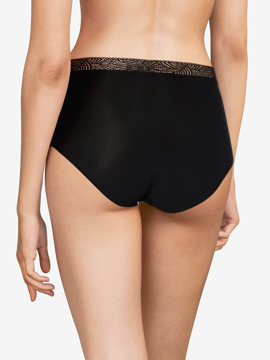 Chantelle Soft Stretch High Waist Brief Lace - Black High Brief Chantelle