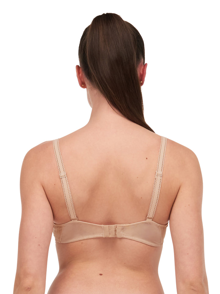 Reggiseno distanziatore con scollo profondo in vero pizzo Chantelle - Reggiseno con scollo profondo beige dorato Chantelle