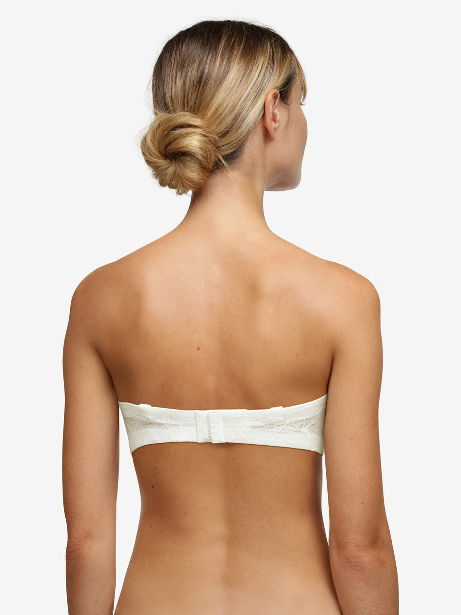 Chantelle True Lace Bandeau T-Shirt Bra - Milk Bandeau Bra Chantelle 
