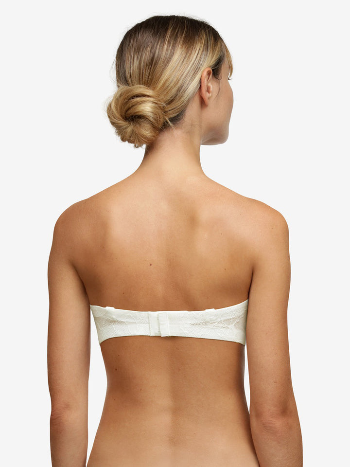 Chantelle True Lace Bandeau T-Shirt Bra - Milk Bandeau Bra Chantelle 