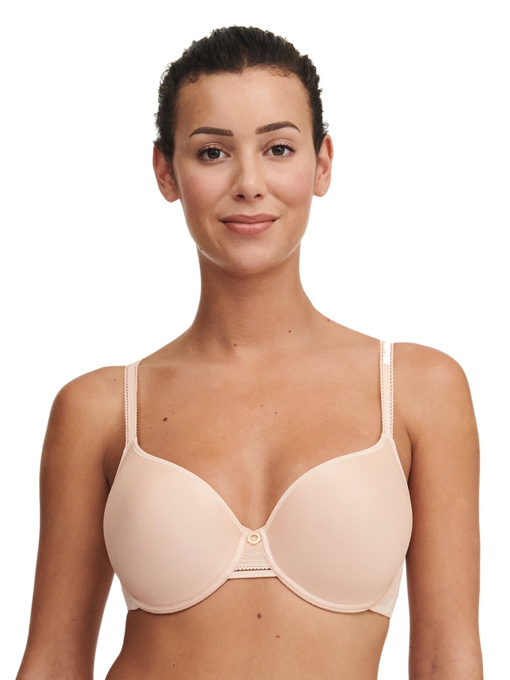 Soutien-gorge à mémoire de forme couvrant True Lace Chantelle - Soutien-gorge emboitant beige doré Chantelle