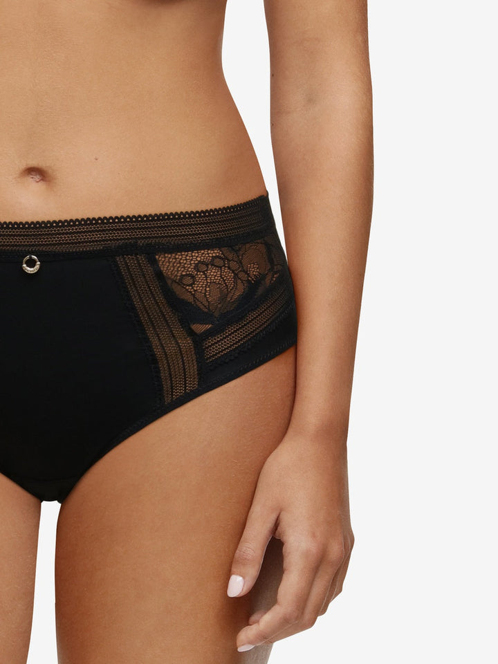Chantelle True Lace High-Waisted Full Brief - Black Full Brief Chantelle 
