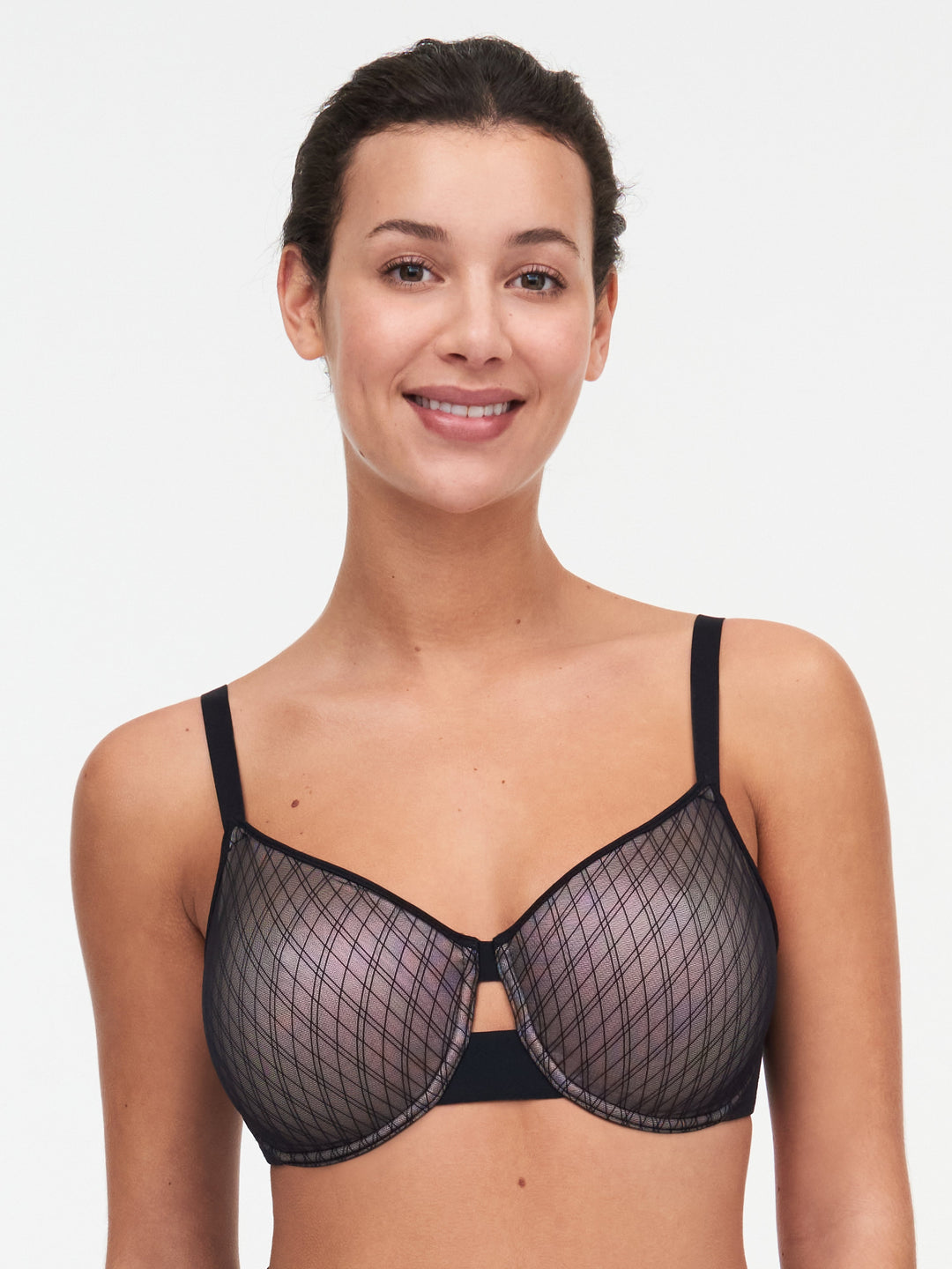 Chantelle Smooth Lines Full Cup Bra - Black / Beige Full Cup Bra Chantelle 