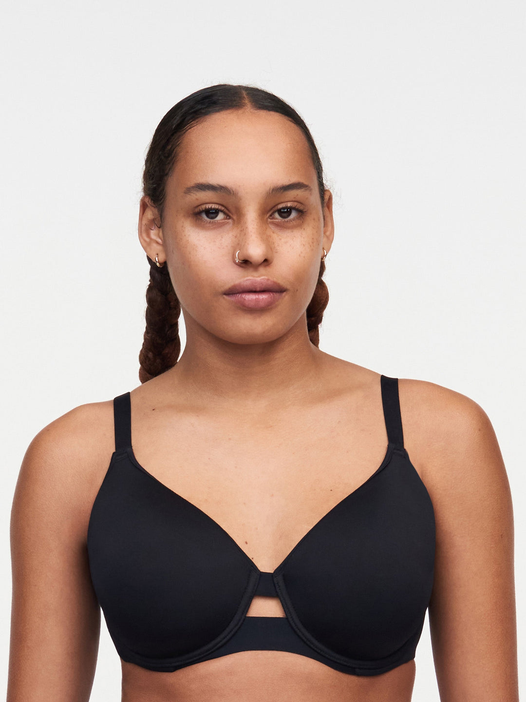 Chantelle Smooth Lines Covering Spacer Bra - Black / Beige Spacer Bra Chantelle 