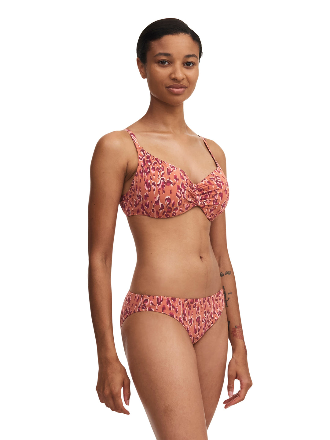 Chantelle Swimwear Eos Brief - Braguita de bikini de leopardo naranja Chantelle