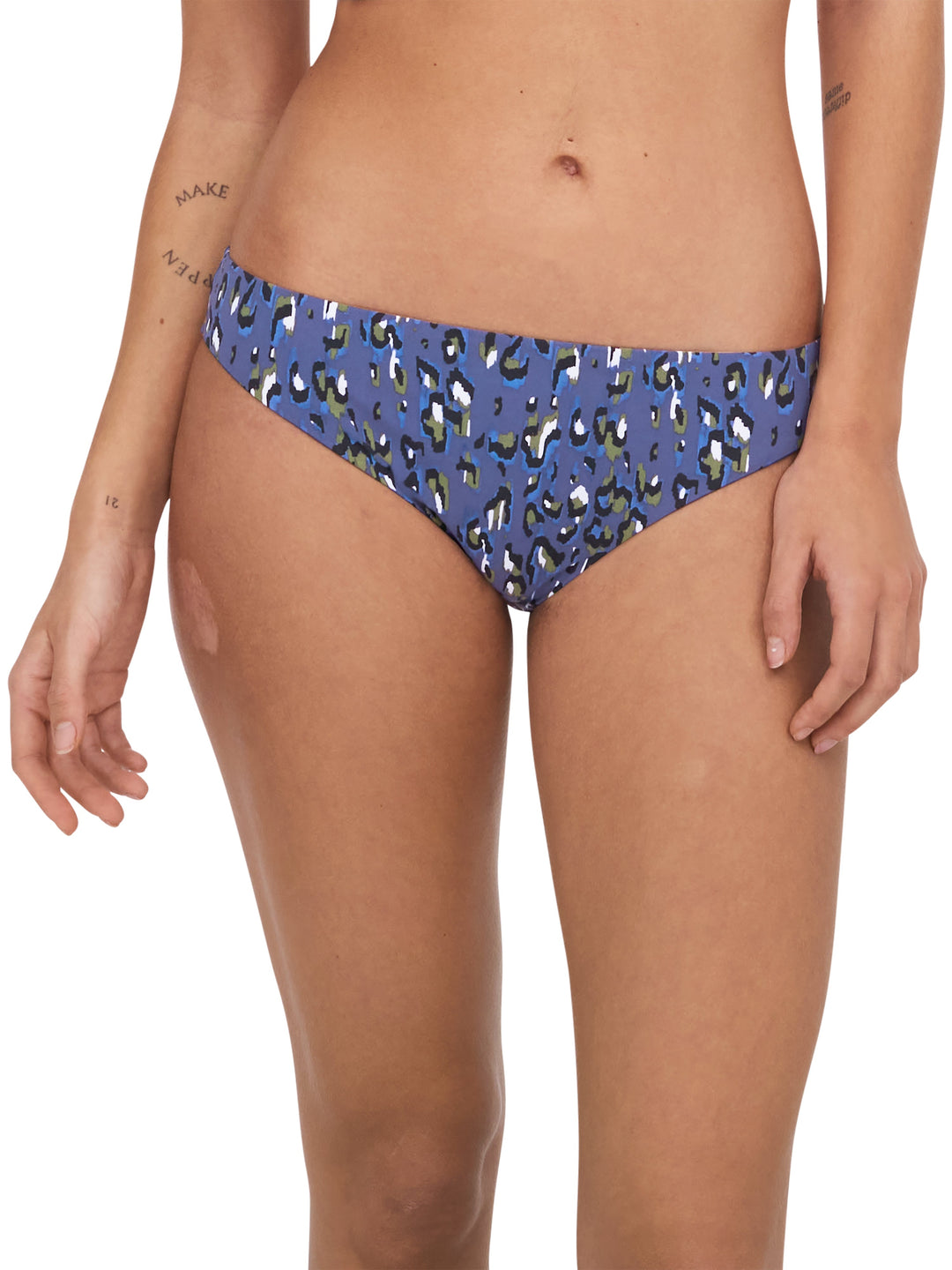 Chantelle Swimwear Eos Brief - Blauer Bikini-Slip mit Leopardenmuster Chantelle