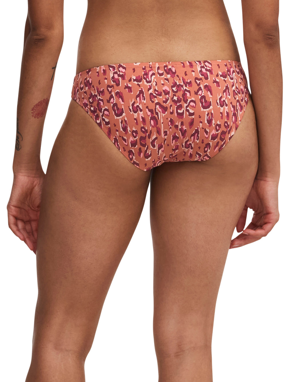 Chantelle Swimwear Eos Brief - Orangefarbener Bikini-Slip mit Leopardenmuster Chantelle